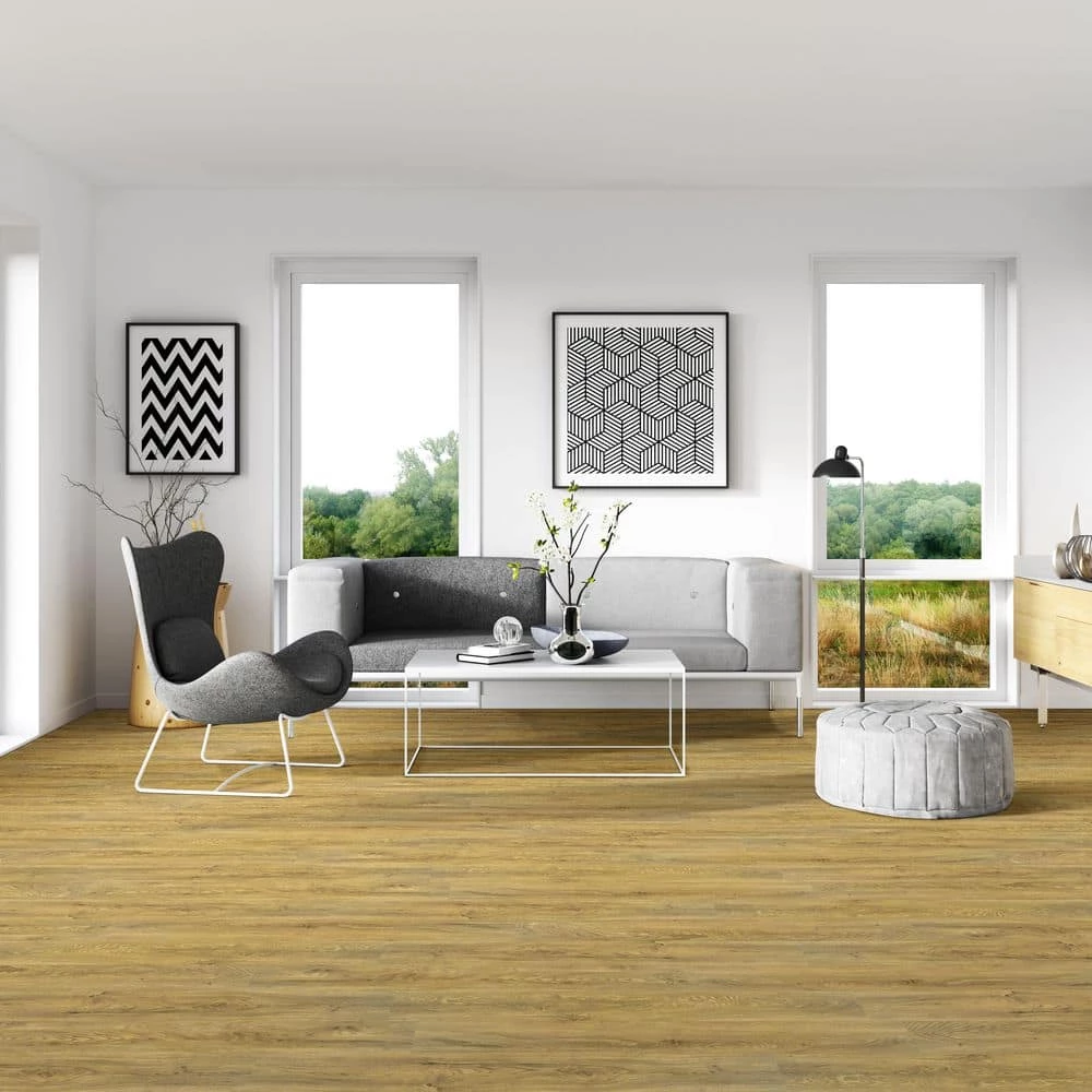 7.12 in. W x 48.03 in. L Ardenmore Oak Rigid Core Click Lock Luxury Vinyl Tile Flooring (23.77 sq. ft./case) by TrafficMaster 3 7.12 in. W x 48.03 in. L Ardenmore Oak Rigid Core Click Lock Luxury Vinyl Tile Flooring (23.77 sq. ft./case) by TrafficMaster - Image 2