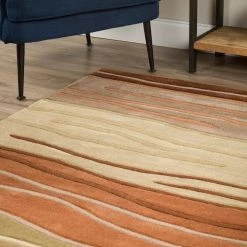 Ascot 306 Striped Autumn 8 ft. x 10 ft. Area Rug by Addison Rugs -TrafficMaster Decor Store autumn addison rugs area rugs hdas306au8x10 4f 1000
