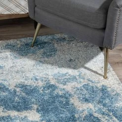 Harrison 10 Baltic 5 ft. 3 in. x 7 ft. 7 in. Area Rug by Addison Rugs -TrafficMaster Decor Store baltic blue addison rugs area rugs hdhr10ba5x8 1d 1000