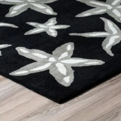 Cove 8 Starfish Black 3 ft. 6 in. x 5 ft. 6 in. Area Rug by Addison Rugs -TrafficMaster Decor Store black addison rugs area rugs hdcv8bk4x6 4f 1000