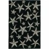 Cove 8 Starfish Black 3 ft. 6 in. x 5 ft. 6 in. Area Rug by Addison Rugs -TrafficMaster Decor Store black addison rugs area rugs hdcv8bk4x6 64 1000