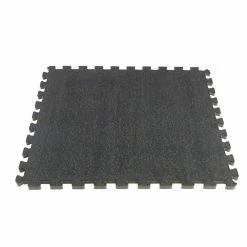 Black 25.2 in. x 25.2 in. x 0.68 in. Foam Shock Absorbing Gym Floor Tiles (4 Tiles/Pack) (17.64 sq. ft.) by TrafficMaster -TrafficMaster Decor Store black fleck trafficmaster gym floor tiles 24182coplhd 40 1000