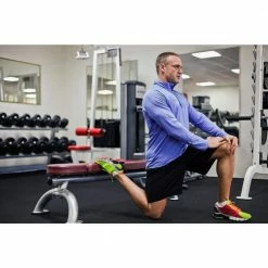 Black 25.2 in. x 25.2 in. x 0.68 in. Foam Shock Absorbing Gym Floor Tiles (4 Tiles/Pack) (17.64 sq. ft.) by TrafficMaster -TrafficMaster Decor Store black fleck trafficmaster gym floor tiles 24182coplhd 44 1000