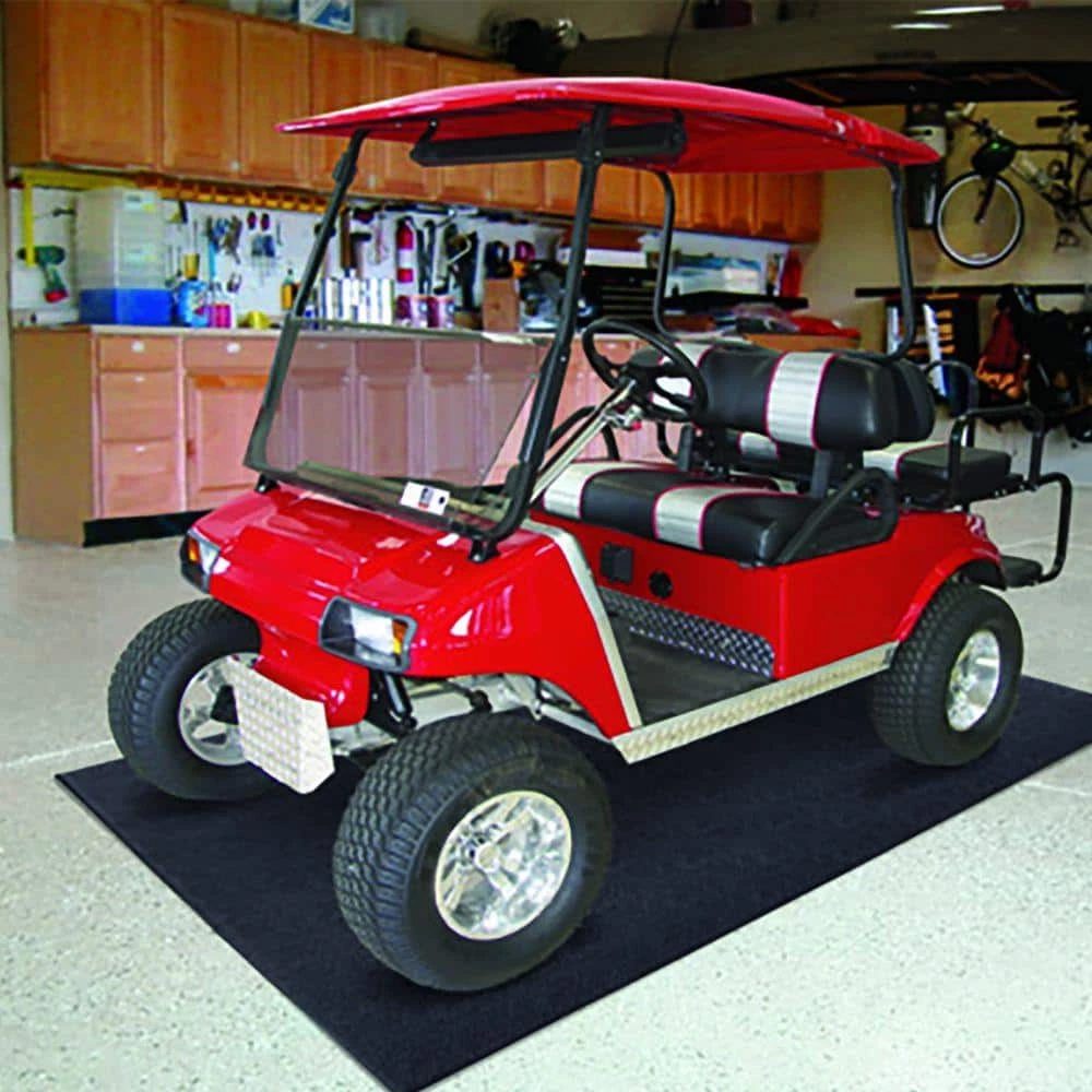 Black 48 in. x 96 in. Vinyl Garage Mat by TrafficMaster 4 Black 48 in. x 96 in. Vinyl Garage Mat by TrafficMaster - Image 2