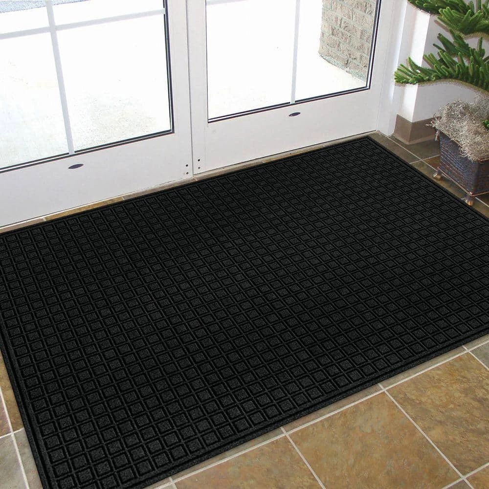 48 in. x 72 in. Black Synthetic Fiber and Recycled Rubber Commercial Door Mat by TrafficMaster 4 48 in. x 72 in. Black Synthetic Fiber and Recycled Rubber Commercial Door Mat by TrafficMaster - Image 2
