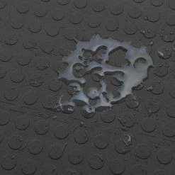 Black Raised Coin 18 in. x 18 in. x 3.1 mm Rubber Interlocking Modular Flooring Tiles, 6-Pack (13.5 sq. ft.) by TrafficMaster -TrafficMaster Decor Store black trafficmaster gym floor tiles 11n 532 18x18hd 76 1000