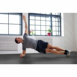 Black/Gray 24 in. x 24 in. x .52 in. Foam Dual Sided Impact Gym Floor Tiles (4 Tiles/Pack (16 sq. ft.) by TrafficMaster -TrafficMaster Decor Store black trafficmaster gym floor tiles 24213hdus 40 1000