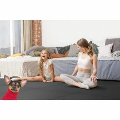 Black/Gray 24 in. x 24 in. x .52 in. Foam Dual Sided Impact Gym Floor Tiles (4 Tiles/Pack (16 sq. ft.) by TrafficMaster -TrafficMaster Decor Store black trafficmaster gym floor tiles 24213hdus 77 1000