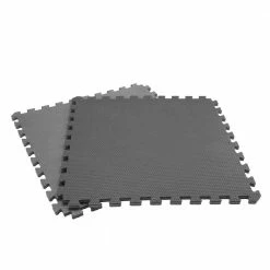 Black/Gray 24 in. x 24 in. x .52 in. Foam Dual Sided Impact Gym Floor Tiles (4 Tiles/Pack (16 sq. ft.) by TrafficMaster -TrafficMaster Decor Store black trafficmaster gym floor tiles 24213hdus fa 1000
