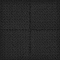 Black 24 in. W x 24 in. L x 0.47 in. Foam Interlocking Gym Floor Tiles (6 Tiles/Pack) (24 sq. ft.) by TrafficMaster -TrafficMaster Decor Store black trafficmaster gym floor tiles 24224dphd 66 1000