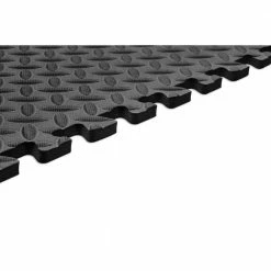 Black 24 in. W x 24 in. L x 0.47 in. Foam Interlocking Gym Floor Tiles (6 Tiles/Pack) (24 sq. ft.) by TrafficMaster -TrafficMaster Decor Store black trafficmaster gym floor tiles 24224dphd a0 1000