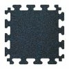 Black with Blue Flecks 18 in. x 18 in. x 0.3 in. Rubber Gym Floor Tiles (6 Tiles/Pack) (14.32 sq. ft.) by TrafficMaster -TrafficMaster Decor Store black trafficmaster gym floor tiles 58298 64 1000