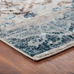 Provincial 11 Blue 3 ft. 3 in. x 5 ft. 3 in. French Damask Area Rug by Addison Rugs -TrafficMaster Decor Store blue addison rugs area rugs hdpc11bl3x5 4f 1000