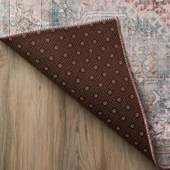 Baldwin 2 Blush 3 ft. 3 in. x 5 ft. 3 in. Medallion Velvet Non-Skid Indoor Area Rug by Addison Rugs -TrafficMaster Decor Store blush addison rugs area rugs hdba2bl3x5 66 1000