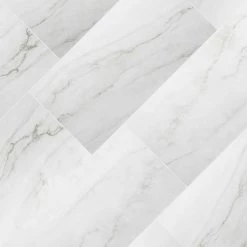 12 in. W x 24 in. L Calacatta Consilio Rigid Core Click Lock Luxury Vinyl Tile Flooring (66-case/1278.42 sq. ft./pallet) by TrafficMaster -TrafficMaster Decor Store calacatta consilio trafficmaster vinyl tile vtrhdclconp 1f 1000