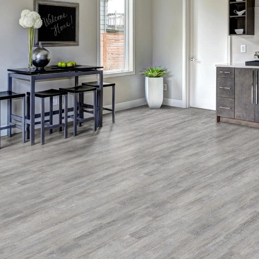 6 in. W Canadian Hewn Oak GripStrip Luxury Vinyl Plank Flooring (24 sq. ft./case) by TrafficMaster 4 6 in. W Canadian Hewn Oak GripStrip Luxury Vinyl Plank Flooring (24 sq. ft./case) by TrafficMaster - Image 2