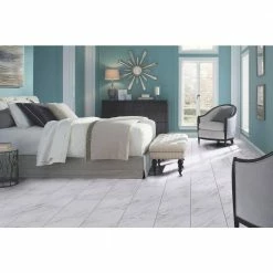 Carrara Marble 12 in. x 24 in. Peel and Stick Vinyl Tile (20 sq. ft. / case) by TrafficMaster 23 Carrara Marble 12 in. x 24 in. Peel and Stick Vinyl Tile (20 sq. ft. / case) by TrafficMaster -TrafficMaster Decor Store carrara marble trafficmaster vinyl tile ss1212 44 1000