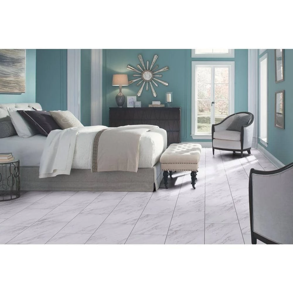 Carrara Marble 12 in. x 24 in. Peel and Stick Vinyl Tile (20 sq. ft. / case) by TrafficMaster 13 Carrara Marble 12 in. x 24 in. Peel and Stick Vinyl Tile (20 sq. ft. / case) by TrafficMaster - Image 11