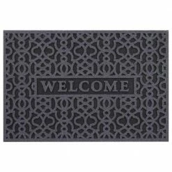 Geo Welcome Charcoal 24 in. x 36 in. Door Mat by TrafficMaster -TrafficMaster Decor Store charcoal trafficmaster door mats 60781172924x36 a0 1000