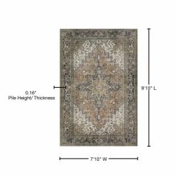 Athena 3 Chocolate 7 ft. 10 in. x 9 ft. 10 in. Area Rug by Addison Rugs -TrafficMaster Decor Store chocolate addison rugs area rugs hdat3ch8x10 76 1000
