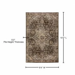 Fergus 1 Chocolate 9 ft. 4 in. x 13 ft. 2 in. Area Rug by Addison Rugs -TrafficMaster Decor Store chocolate addison rugs area rugs hdfg1ch10x13 76 1000