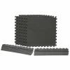 Dark Gray 24 in. x 24 in. x 0.47 in. Foam Interlocking Gym Floor Tiles (6 Tiles/Pack) (24 sq. ft.) by TrafficMaster -TrafficMaster Decor Store dark gray diamond plate finish with borders trafficmaster gym floor tiles tm1264 64 1000