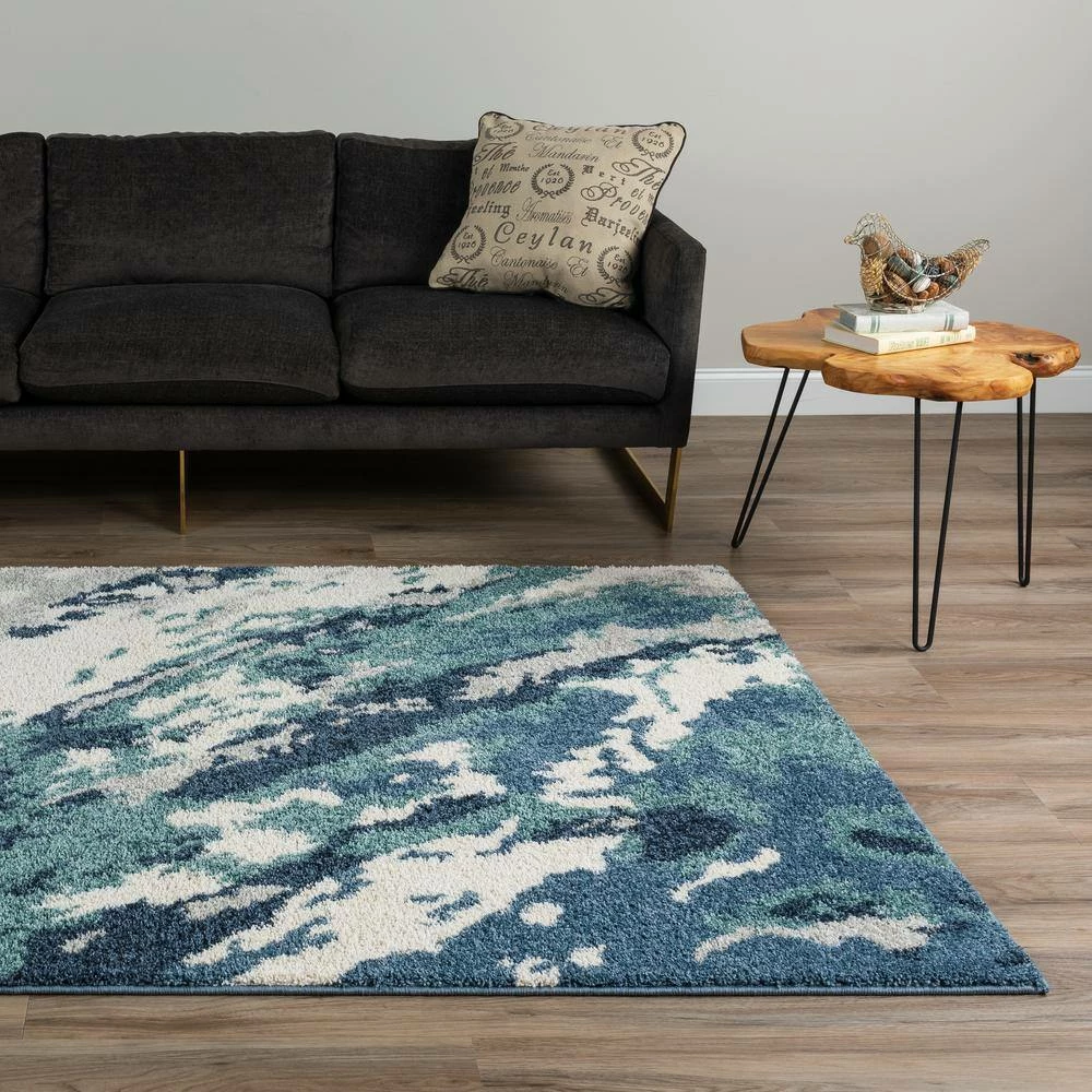 Harmony 3 Denim 5 ft. 1 in. x 7 ft. 5 in. Area Rug by Addison Rugs 11 Harmony 3 Denim 5 ft. 1 in. x 7 ft. 5 in. Area Rug by Addison Rugs - Image 9