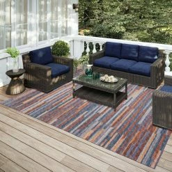 Modena Denim 10 ft. x 14 ft. Striped Area Rug by Addison Rugs -TrafficMaster Decor Store denim addison rugs area rugs hdmo8dn10x14 31 1000