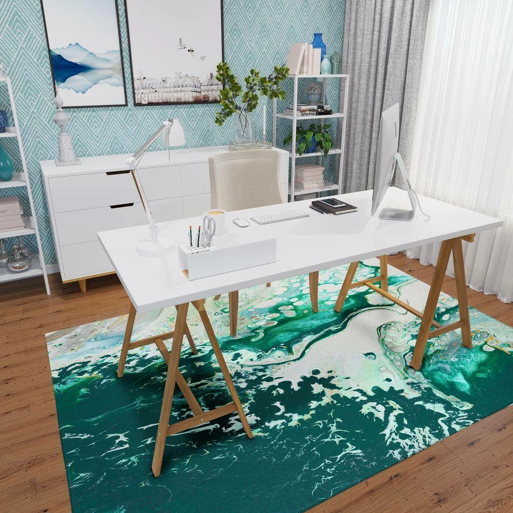 Copeland Emerald City 3 ft. x 5 ft. Abstract Area Rug by Addison Rugs 10 Copeland Emerald City 3 ft. x 5 ft. Abstract Area Rug by Addison Rugs - Image 8