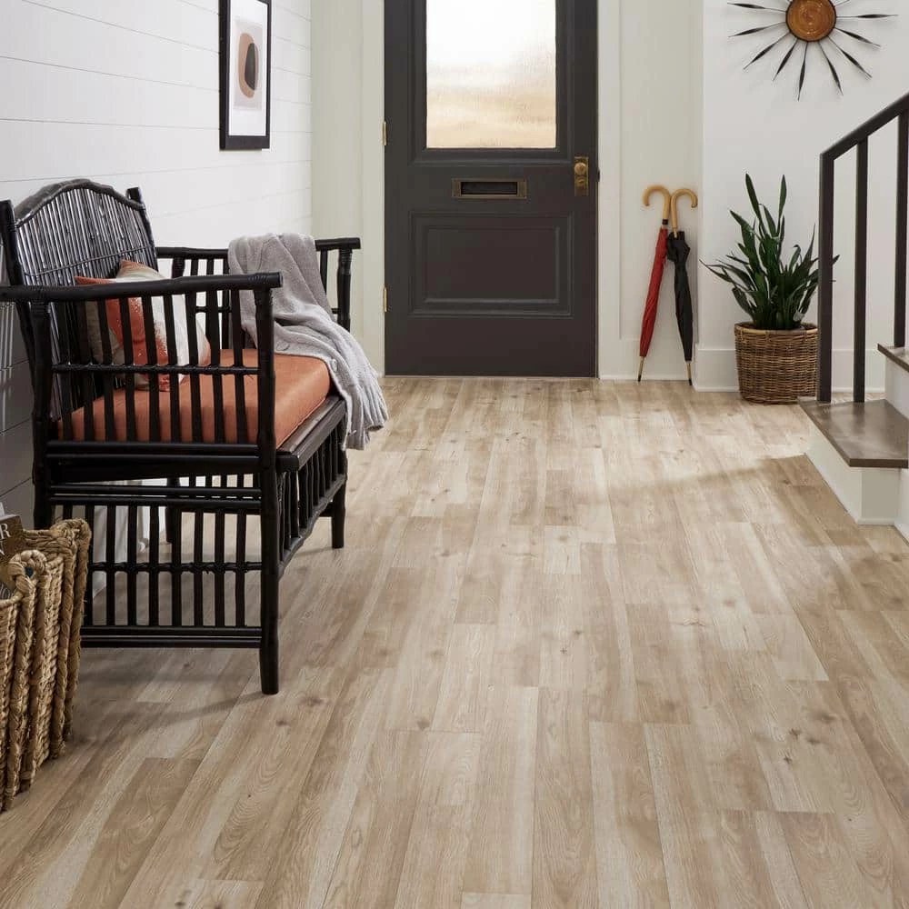Fall Ridge Hickory 7 mm T x 7.5 in. W Laminate Wood Flooring (26.8 sq.ft/Case) by TrafficMaster 6 Fall Ridge Hickory 7 mm T x 7.5 in. W Laminate Wood Flooring (26.8 sq.ft/Case) by TrafficMaster - Image 4