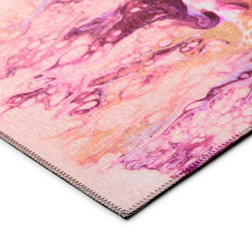Copeland Flamingo 1 ft. 8 in. x 2 ft. 6 in. Abstract Accent Rug by Addison Rugs 4 Copeland Flamingo 1 ft. 8 in. x 2 ft. 6 in. Abstract Accent Rug by Addison Rugs - Image 2