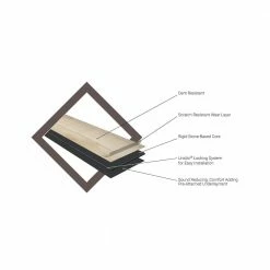 French Oak 5.95 in W Rigid Core Luxury Vinyl Plank Flooring (23.95 sq. ft./case) by TrafficMaster -TrafficMaster Decor Store french oak trafficmaster vinyl plank flooring vtrhdfreoak6x36 4f 1000