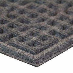 Gray Texture 18 in. x 30 in. Door Mat by TrafficMaster -TrafficMaster Decor Store gray polyester carpet surface trafficmaster door mats 60 828 1714 01800030 40 1000