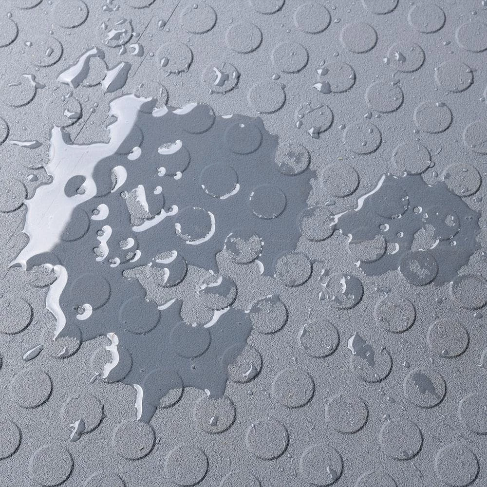 Gray Raised Coin 18 in. x 18 in. x 3.1 mm Rubber Interlocking Modular Flooring Tiles, 6-Pack (13.5 sq. ft.) by TrafficMaster 11 Gray Raised Coin 18 in. x 18 in. x 3.1 mm Rubber Interlocking Modular Flooring Tiles, 6-Pack (13.5 sq. ft.) by TrafficMaster - Image 9