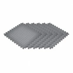 Gray 24 in. W x 24 in. L x 0.47 in. T Foam Interlocking Gym Floor Tiles (6 Tiles/Pack) (24 sq. ft.) by TrafficMaster -TrafficMaster Decor Store gray trafficmaster gym floor tiles 24228dphd 40 1000