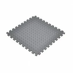 Gray 24 in. W x 24 in. L x 0.47 in. T Foam Interlocking Gym Floor Tiles (6 Tiles/Pack) (24 sq. ft.) by TrafficMaster