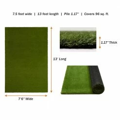 Pet 7.5 ft. x 13 ft. Green Artificial Grass Rug by TrafficMaster -TrafficMaster Decor Store green trafficmaster artificial grass 566372 1d 1000