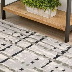 Gentry 4 Grey 3 Ft. 3 In. x 5 Ft. 1 In. Abstract Checker Area Rug by Addison Rugs -TrafficMaster Decor Store grey addison rugs area rugs hdge4gr3x5 40 1000