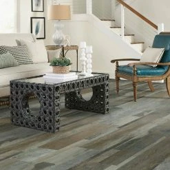 Grey Distressed Wood Multi-Width Look 6 in. x 36 in. Peel and Stick Vinyl Plank (36 sq. ft. / case) by TrafficMaster 12 Grey Distressed Wood Multi-Width Look 6 in. x 36 in. Peel and Stick Vinyl Plank (36 sq. ft. / case) by TrafficMaster -TrafficMaster Decor Store grey distressed wood trafficmaster vinyl plank flooring wd6098 1f 1000