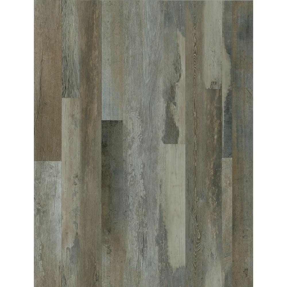 Grey Distressed Wood Multi-Width Look 6 in. x 36 in. Peel and Stick Vinyl Plank (36 sq. ft. / case) by TrafficMaster 8 Grey Distressed Wood Multi-Width Look 6 in. x 36 in. Peel and Stick Vinyl Plank (36 sq. ft. / case) by TrafficMaster - Image 6