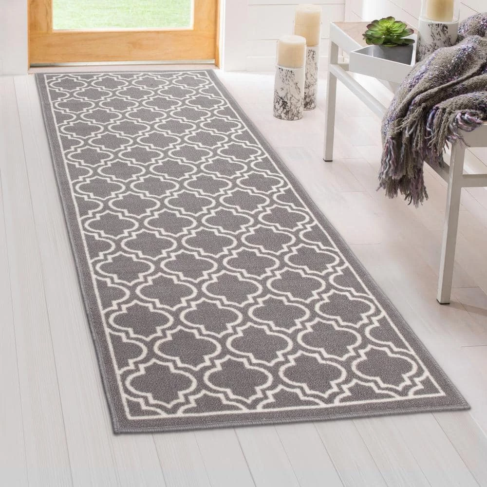 Trellis Grey 2 ft. x 5 ft. Accent Rug by TrafficMaster 7 Trellis Grey 2 ft. x 5 ft. Accent Rug by TrafficMaster - Image 5