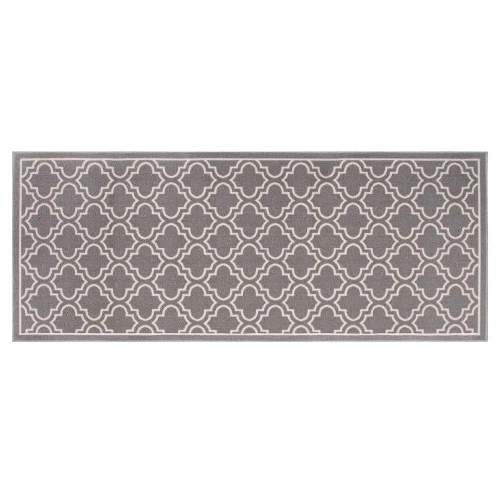 Trellis Grey 2 ft. x 5 ft. Accent Rug by TrafficMaster 3 Trellis Grey 2 ft. x 5 ft. Accent Rug by TrafficMaster