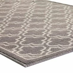 Trellis Grey 2 ft. x 5 ft. Accent Rug by TrafficMaster -TrafficMaster Decor Store grey trafficmaster area rugs mt1004445 1f 1000