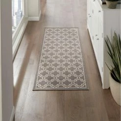 Trellis Grey 2 ft. x 5 ft. Accent Rug by TrafficMaster -TrafficMaster Decor Store grey trafficmaster area rugs mt1004445 44 1000