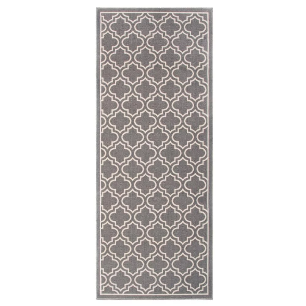 Trellis Grey 2 ft. 6 in. x 4 ft. Accent Rug by TrafficMaster 3 Trellis Grey 2 ft. 6 in. x 4 ft. Accent Rug by TrafficMaster