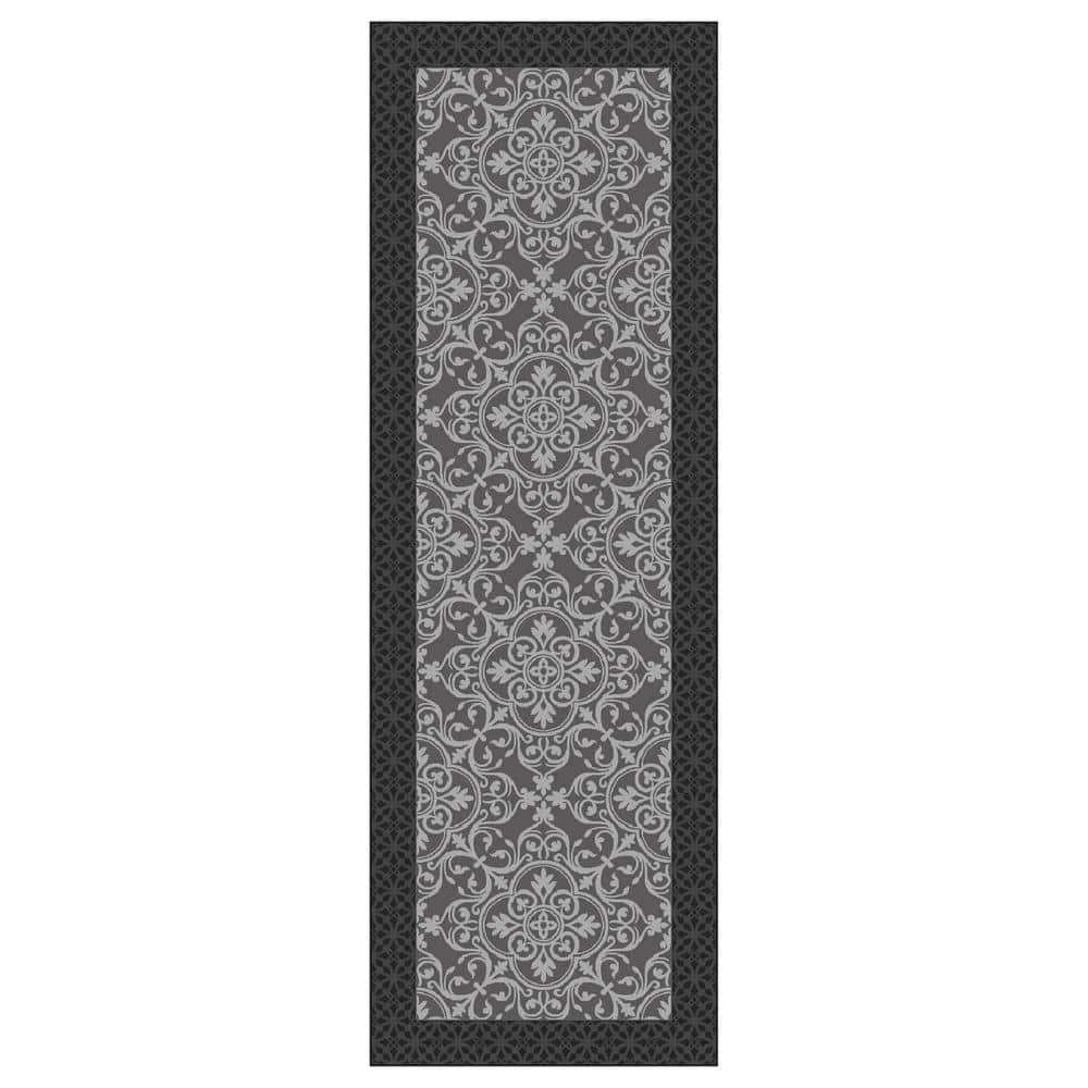 Derbent Grey 2 ft. x 5 ft. Medallion Polyester Accent Rug by TrafficMaster 3 Derbent Grey 2 ft. x 5 ft. Medallion Polyester Accent Rug by TrafficMaster