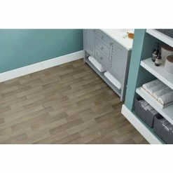 Greyed Oak Wood Residential Vinyl Sheet Flooring 12 ft. Wide x Cut to Length by TrafficMaster -TrafficMaster Decor Store greyed oak trafficmaster vinyl sheet flooring u8267 409c892p144 1d 1000