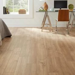 Hawks Edge Maple 8 mm T x 7.48 in. W Water Resistant Laminate Wood Flooring (23.69 sq.ft/Case) by TrafficMaster -TrafficMaster Decor Store hawks edge maple trafficmaster laminate wood flooring tm4 31 1000