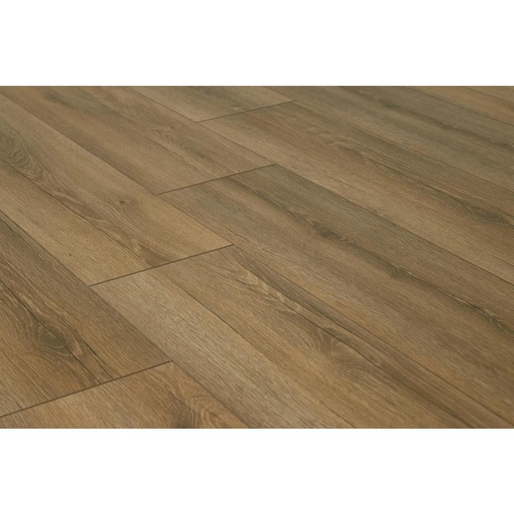 Kettle Keep Oak 8 mm T x 8.03 in. W Water Resistant Laminate Wood Flooring (21.26 sq.ft/Case) by TrafficMaster 7 Kettle Keep Oak 8 mm T x 8.03 in. W Water Resistant Laminate Wood Flooring (21.26 sq.ft/Case) by TrafficMaster - Image 5