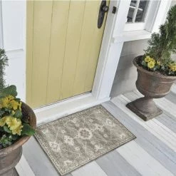 Modena Khaki 1 ft. 8 in. x 2 ft. 6 in. Persian Accent Rug by Addison Rugs -TrafficMaster Decor Store khaki addison rugs area rugs hdmo16kh20x30 d4 1000